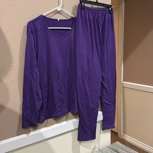 Brand new women’s size XL purple long sleeve top and leggings set